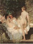 Lotz, Karoly After the Bath painting